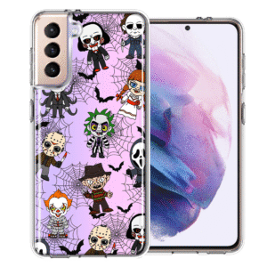For Samsung Galaxy S21 Halloween Horror Characters Spider Webs Case