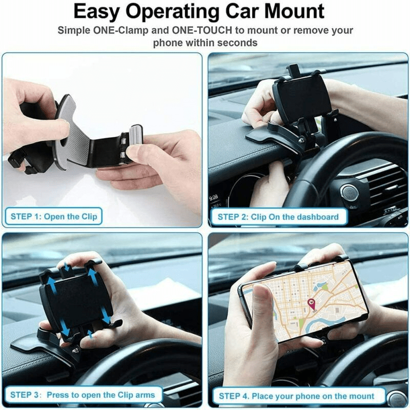 Universal 360° Car Phone Mount Dashboard Holder for Cell Phone Samsung Iphone US - Image 8