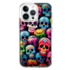 Case for Apple Iphone 15 Pro Halloween Cute Colorful Day of the Dead Skulls