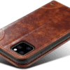 Compatible with Iphone 11 Leather Case, for Iphone 11 Wallet Folio Case Book Design Magnetic Closure with Stand and ID Holder Credit Card Slots for Apple Iphone 11 6.1 Inch 2019 Khaki - Image 5