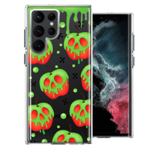 For Samsung Galaxy S22 Ultra Halloween Poison Apple Skulls Spooky Case
