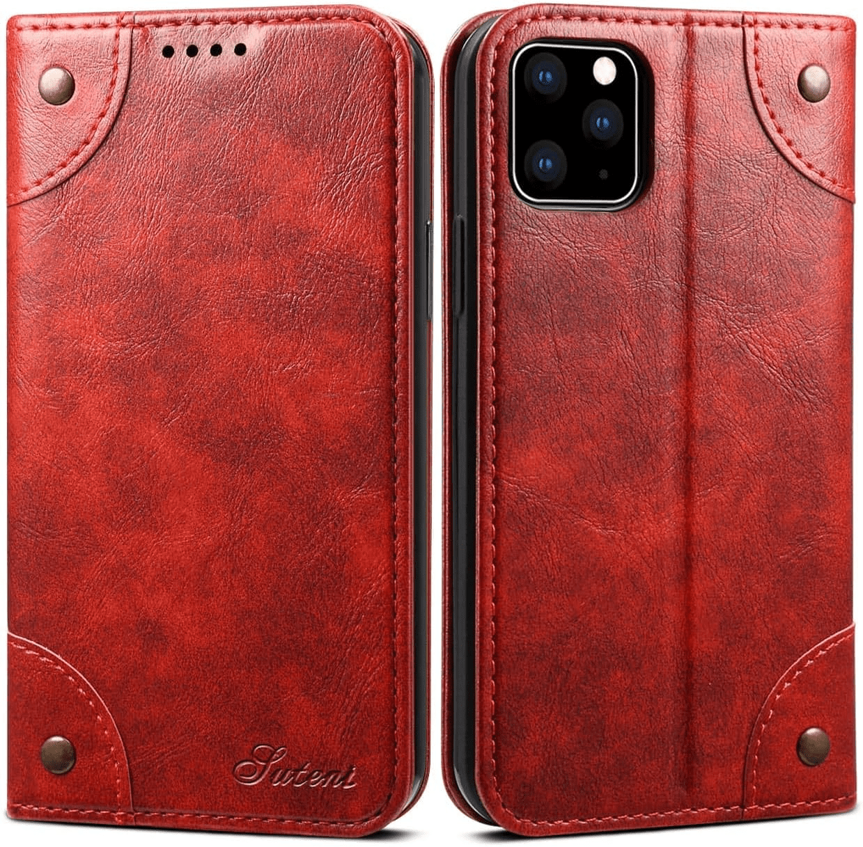 Compatible with Iphone 11 Leather Case, for Iphone 11 Wallet Folio Case Book Design Magnetic Closure with Stand and ID Holder Credit Card Slots for Apple Iphone 11 6.1 Inch 2019 Khaki - Image 10