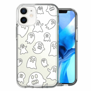 For Apple Iphone 12 Halloween Spooky Ghost Double Layer Phone Case Cover