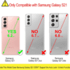 for Samsung Galaxy S21 Case, Magnetic Closure Flip Leather Wallet Case with Card Holder and Shockproof Function Kickstand Phone Case Compatible with Samsung S21 - Pink - Image 7