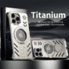 For Iphone 16 Pro Max/16 Pro/15 Shockproof Metal Case Ring Stand Magnetic Cover