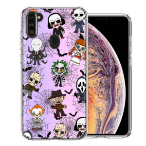 For Samsung Galaxy A11 Halloween Horror Characters Spider Webs Case