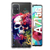 For Samsung Galaxy A71 4G Shockproof Case Skull Red Purple Roses Cover