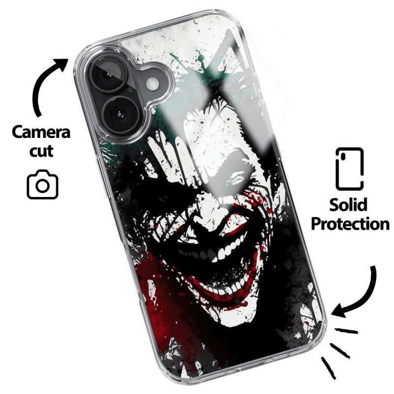 Mundaze Case for Apple Iphone 16 plus Laughing Joker Painting Graffiti - Image 3