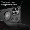 For Iphone 16 Pro Max/16 Pro/15 Shockproof Metal Case Ring Stand Magnetic Cover - Image 8