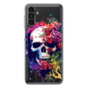 For Samsung Galaxy A54 5G Shockproof Case Skull Red Purple Roses Cover