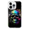 For Apple Iphone 14 Pro Shockproof Case Skull Headphone Pop Art Cover