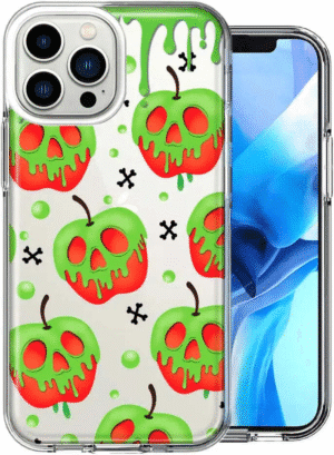 Case for Apple Iphone 15 Pro Halloween Poison Apple Skulls Spooky Fairy Tale