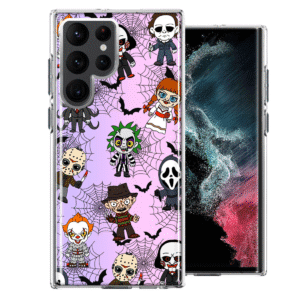 For Samsung Galaxy S22 Ultra Halloween Horror Characters Spider Webs Case