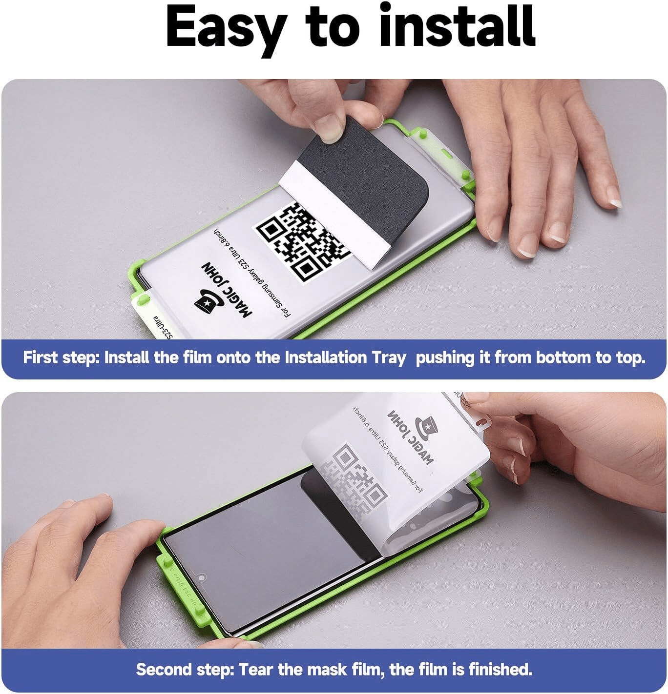 MAGIC JOHN Screen Protector for Samsung Galaxy S22 Ultra - Ceramic Film 2 Pack - Image 6