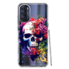 For Motorola Moto G Stylus 5G 2022 Shockproof Case Skull Red Purple Roses Cover