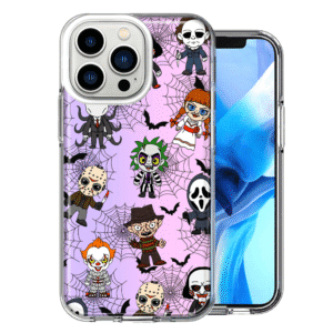 For Apple Iphone 14 Pro Halloween Horror Characters Spider Webs Case