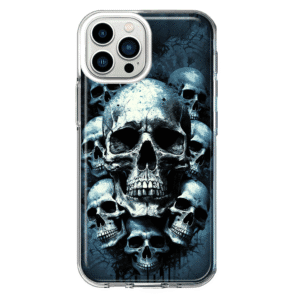For Apple Iphone 12 Pro Shockproof Hybrid Case, Graveyard Death Skulls