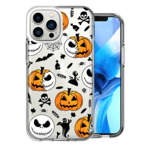 For Apple Iphone 13 Pro Max Halloween Jack-O-Lantern Pumpkin Skulls Case