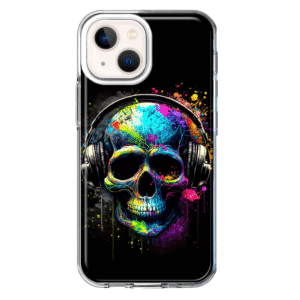 For Apple Iphone 13 Shockproof Case Skull Headphone Pop Art Cover